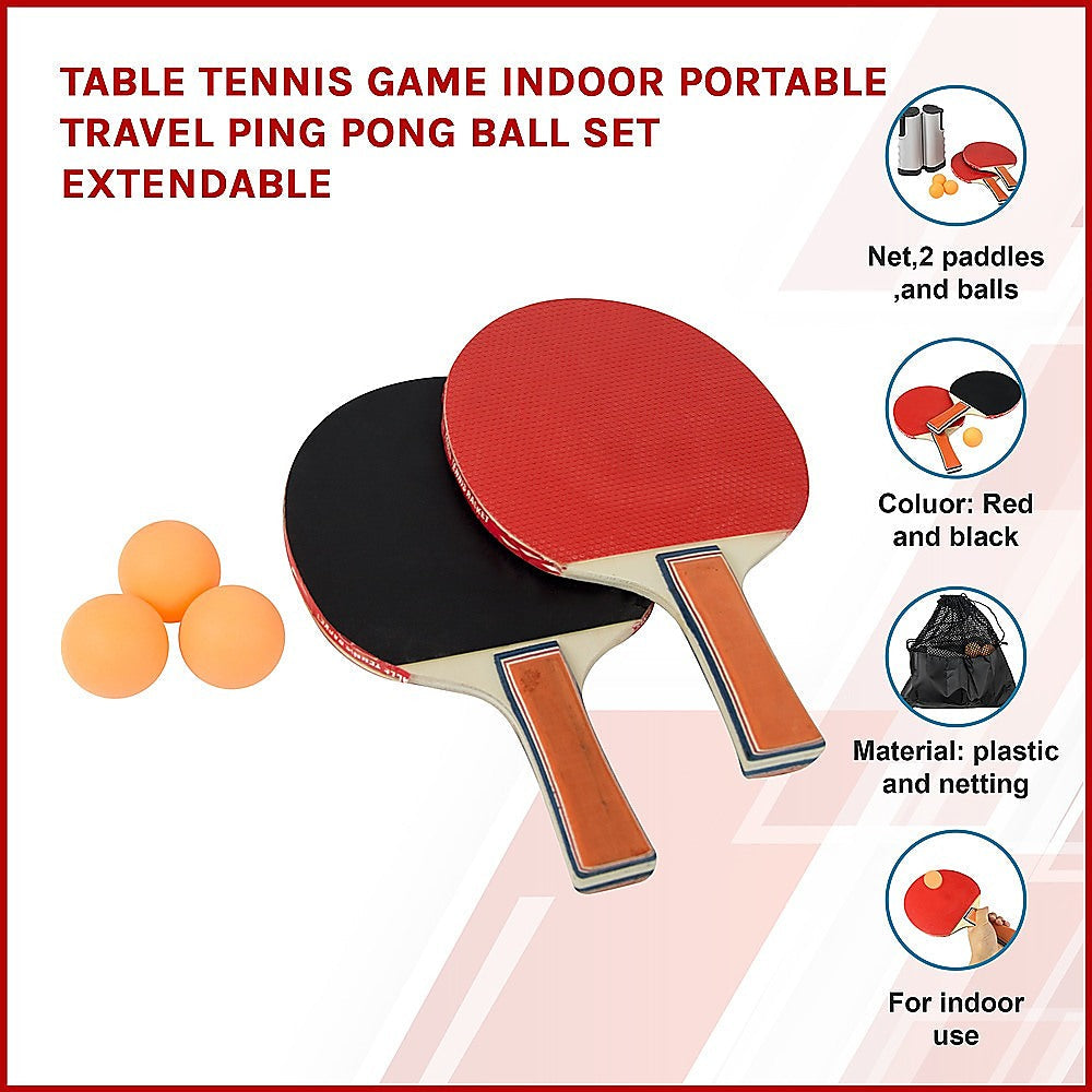 NNEDSZ Table Tennis Game Indoor Portable Travel Ping Pong Ball Set Extendable-2
