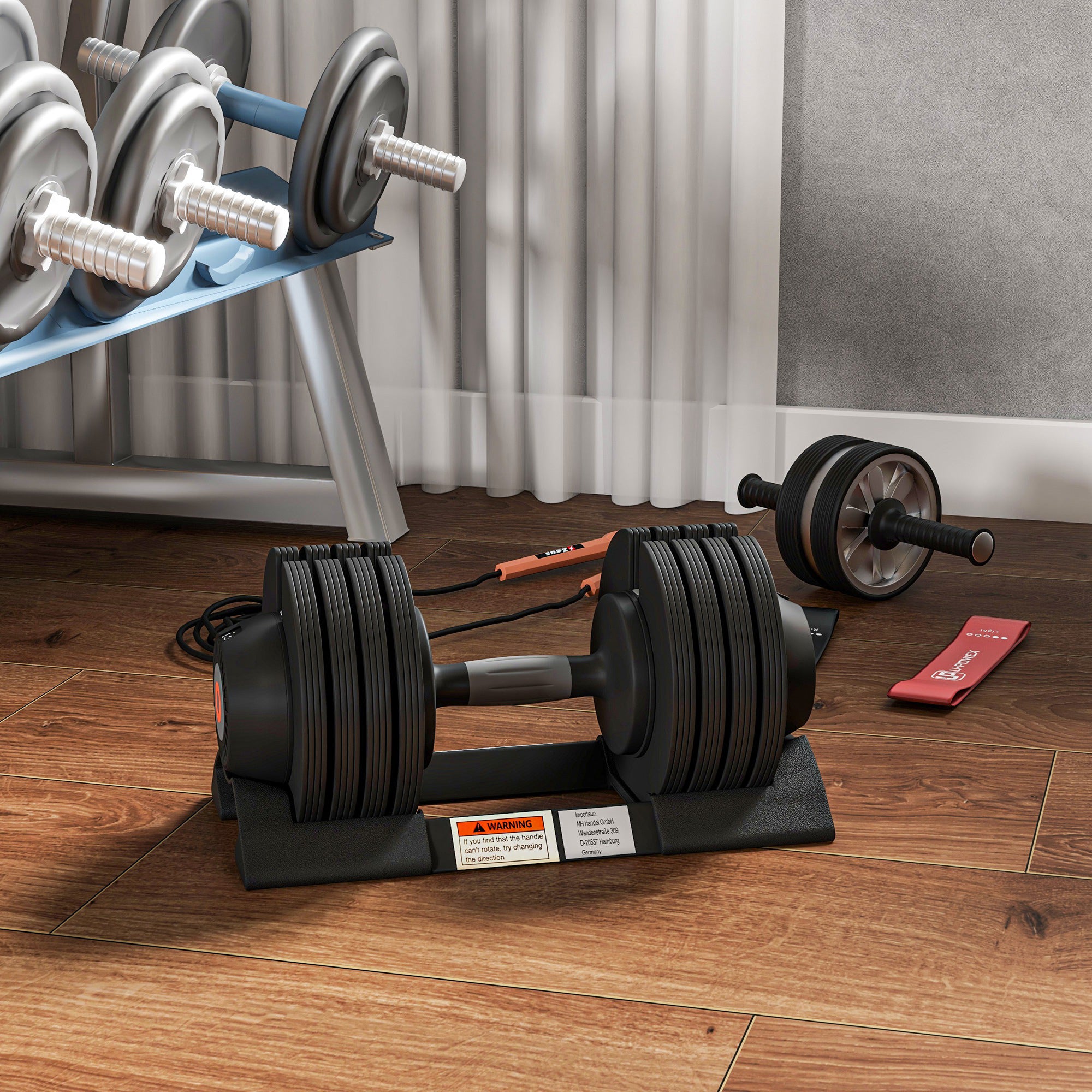 Adjustable Dumbbells Set, 4-in-1 Weights Set with Storage Tray and Non-Slip Handle, 7KG 13KG 18KG 24KG | SPORTNOW
