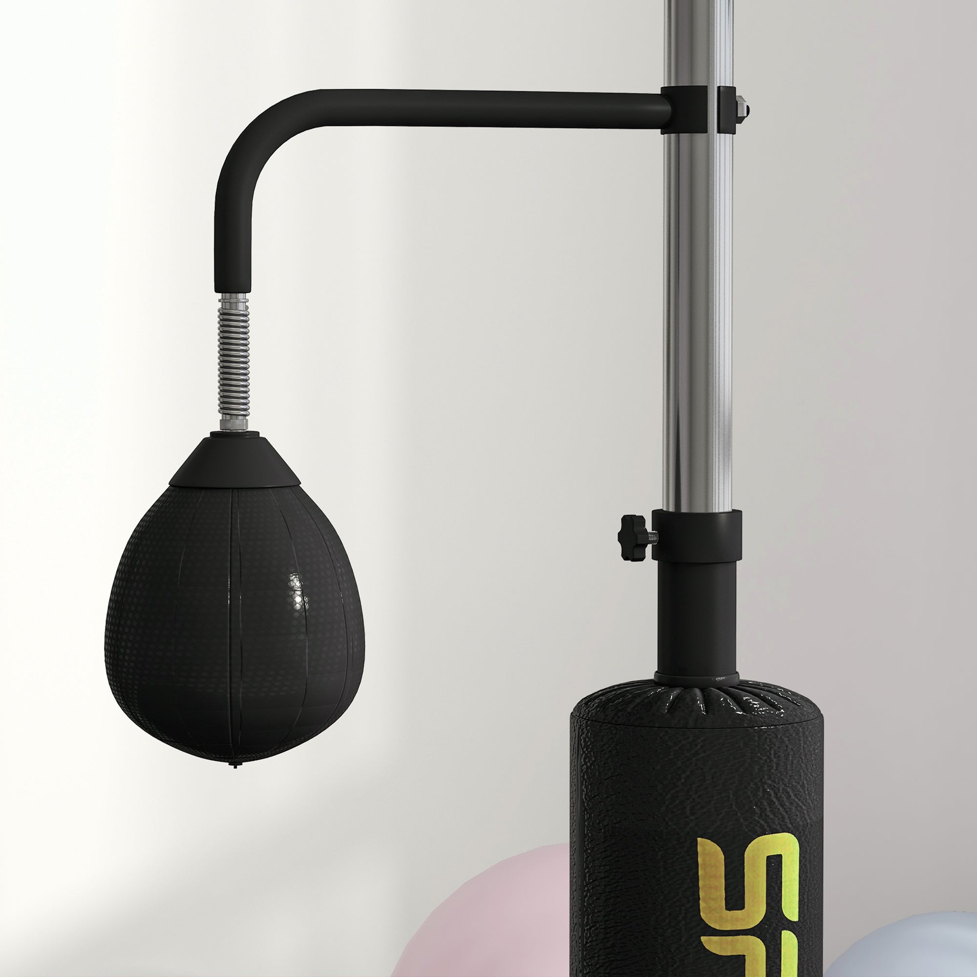SPORTNOW Boxing Bag, Freestanding Punching Bag, with Reflex Bar, Speed Balls in Black-6